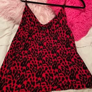 Ladies red and black pattern print